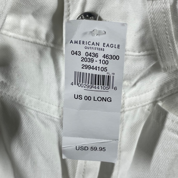 NEW American Eagle Outfitters Jeans Womens 00 white denim skinny preppy boho - Picture 6 of 13